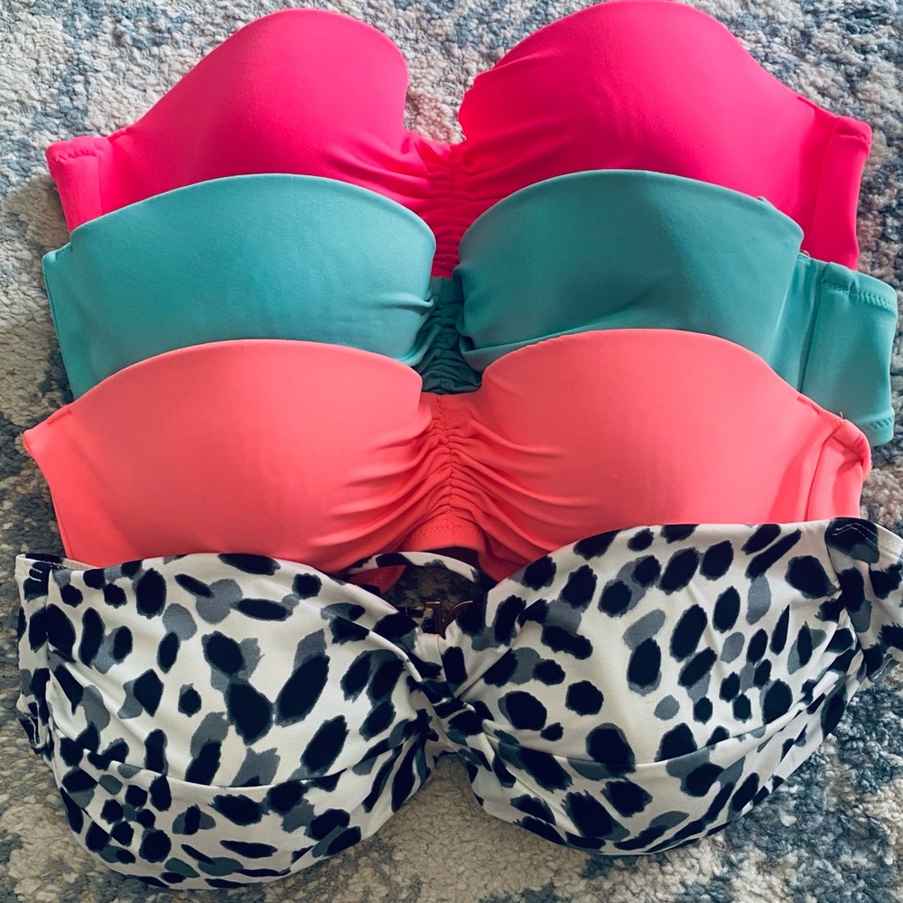 FourVictoria’s Secret Bandeau swimsuit tops 36C